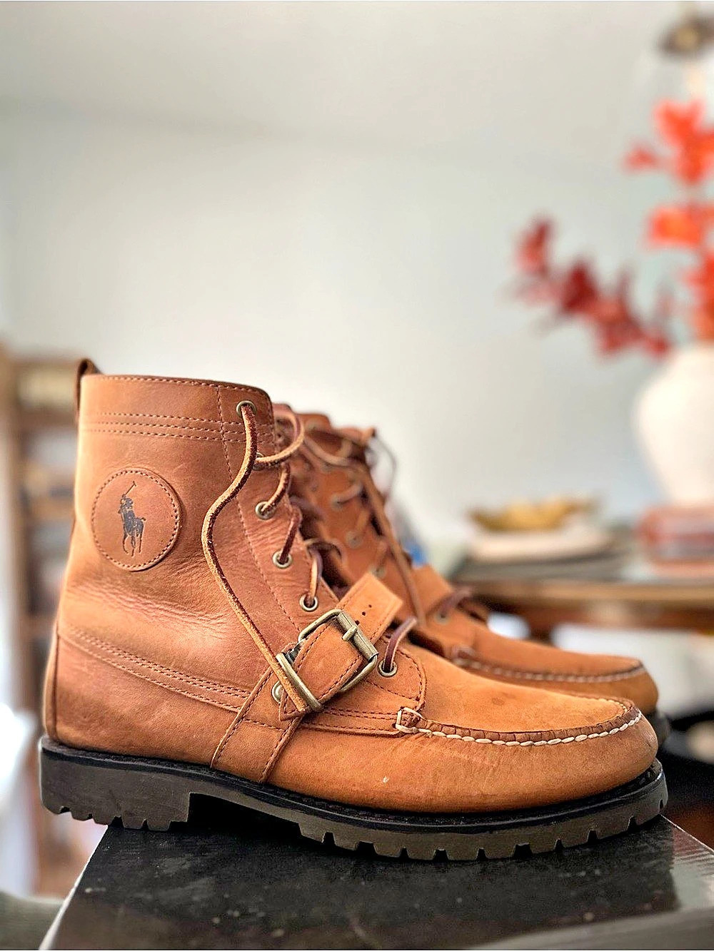 Polo Ralph Lauren Ranger Leather Boots Brown US 11 D